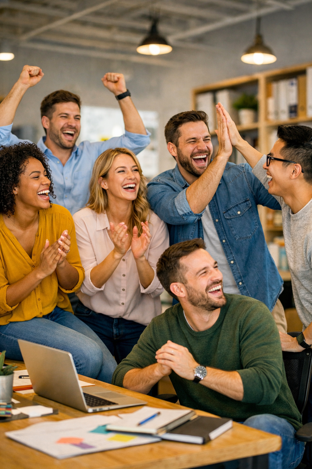 happy people at the office