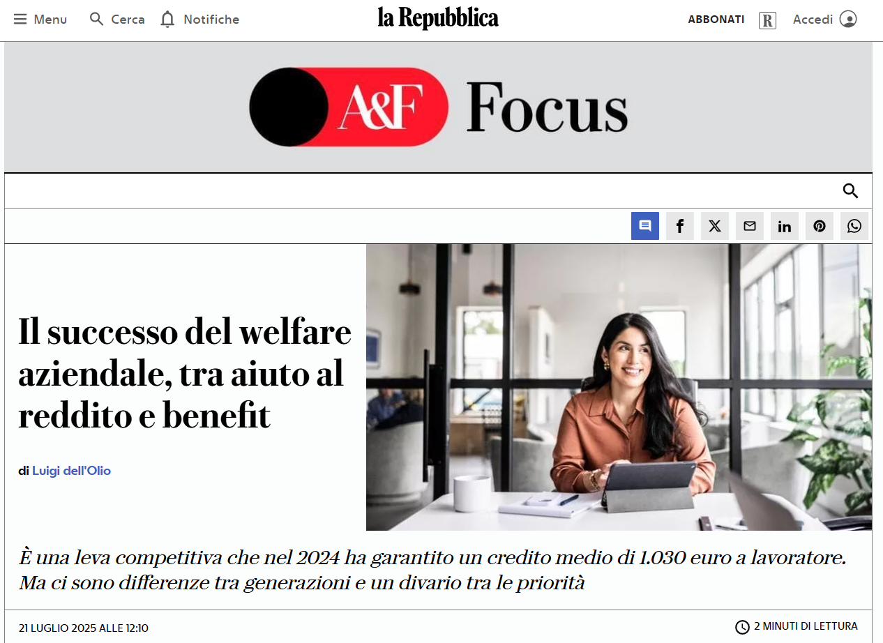 articolo La Repubblica 2025